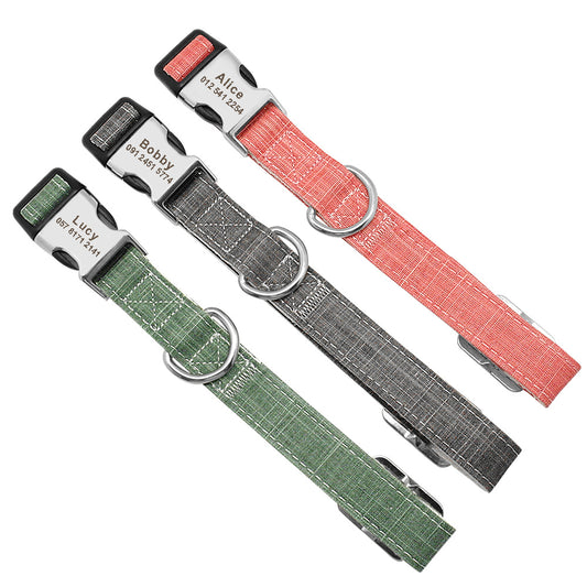 Hondenhalsband met naamplaatje